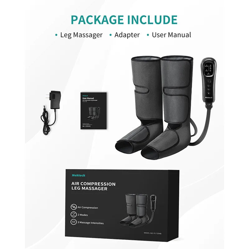 Nekteck™ Air Compression Leg & Calf Massager – Circulation & Relaxation