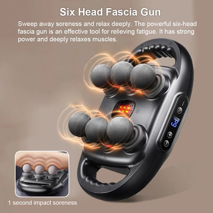 PEICON™ 6-Head Smart Body Massager – Deep Back & Waist Relief