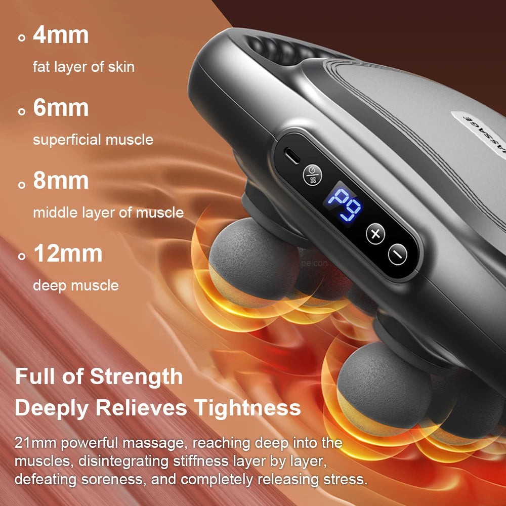 PEICON™ 6-Head Smart Body Massager – Deep Back & Waist Relief