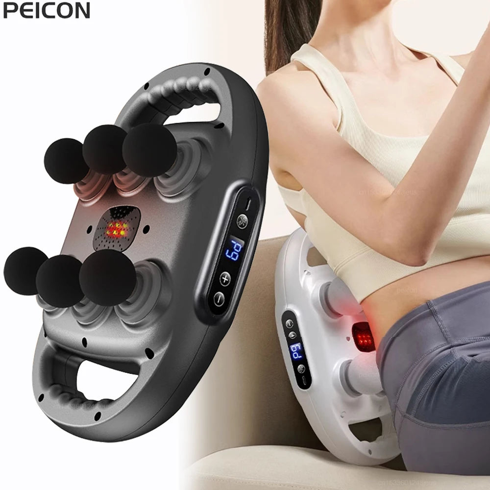 PEICON™ 6-Head Smart Body Massager – Deep Back & Waist Relief