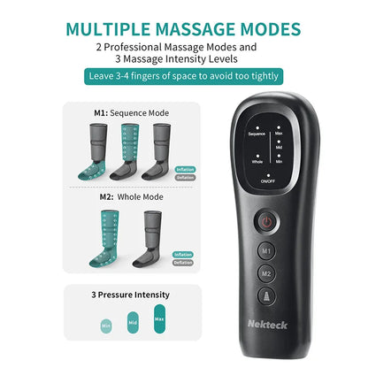 Nekteck™ Air Compression Leg & Calf Massager – Circulation & Relaxation